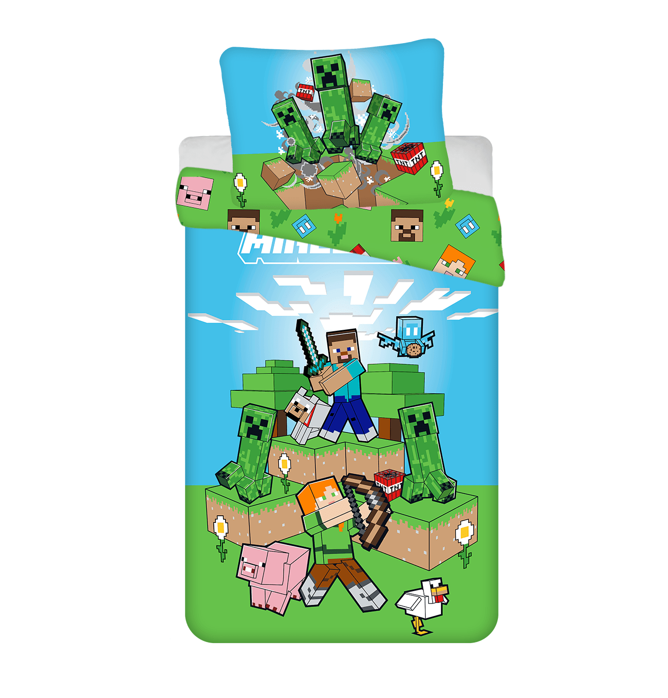 Jerry Fabrics Bavlněné povlečení 140×200 + 70×90 cm – Minecraft "Outdoor Mobs" Jerry Fabrics Bavlněné povlečení 140×200 + 70×90 cm – Minecraft "Outdoor Mobs"