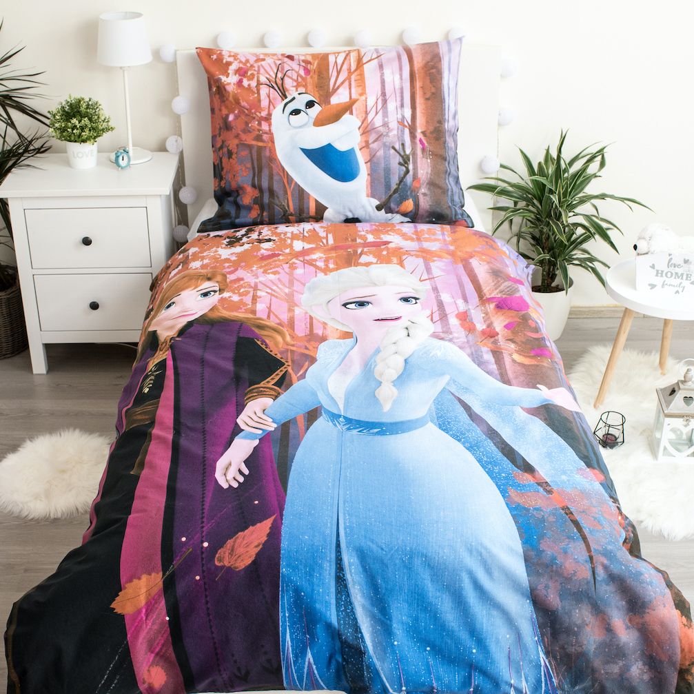 Jerry Fabrics Bavlněné povlečení 140x200+70x90 cm - Frozen 2 "Sister Purple" - Obrázek 2