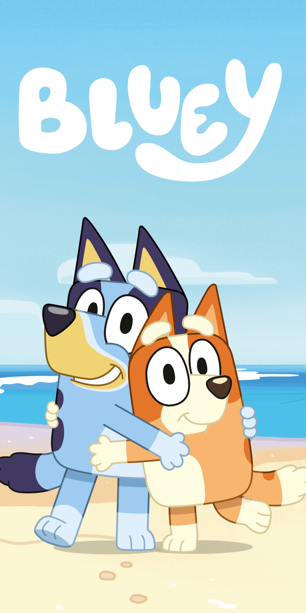 Jerry Fabrics Bavlněná froté osuška 70×140 cm – Bluey "Beach" Jerry Fabrics Bavlněná froté osuška 70×140 cm – Bluey "Beach"