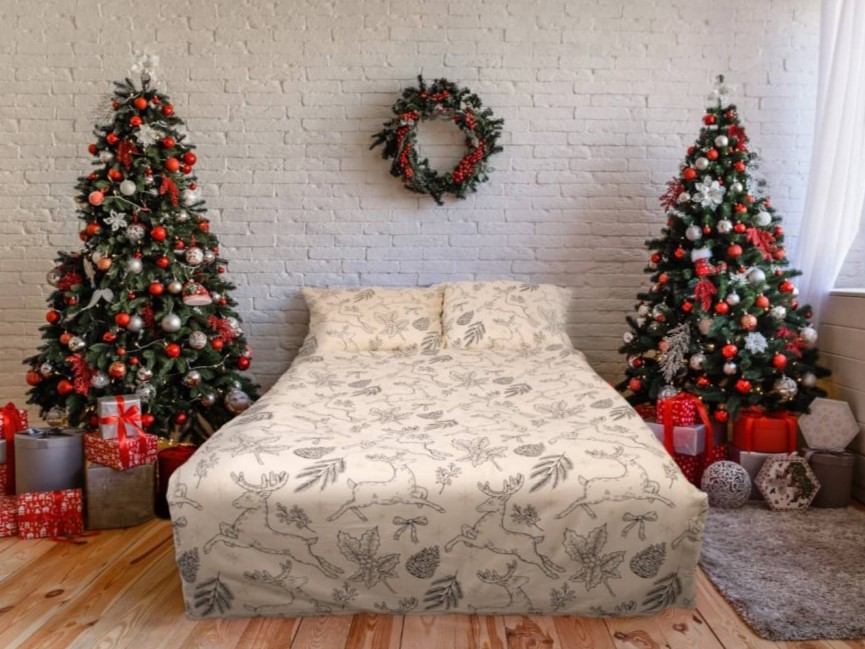 Matex Flanelové povlečení 140×200 + 70×90 cm – Tradiční Vánoce béžové Matex Flanelové povlečení 140×200 + 70×90 cm – Tradiční Vánoce béžové