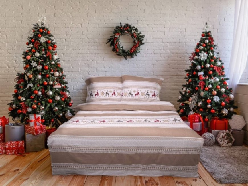 Matex Flanelové povlečení 140×200 + 70×90 cm – Béžové Vánoce Matex Flanelové povlečení 140×200 + 70×90 cm – Béžové Vánoce