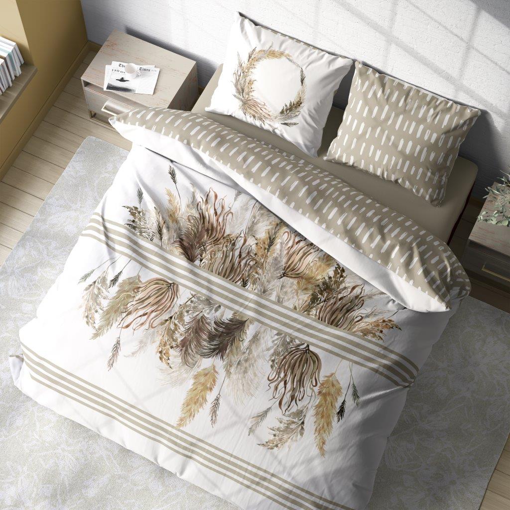 FARO Bavlněné saténové povlečení 140x200 + 70x90 cm - Boho 03 - Obrázek 2