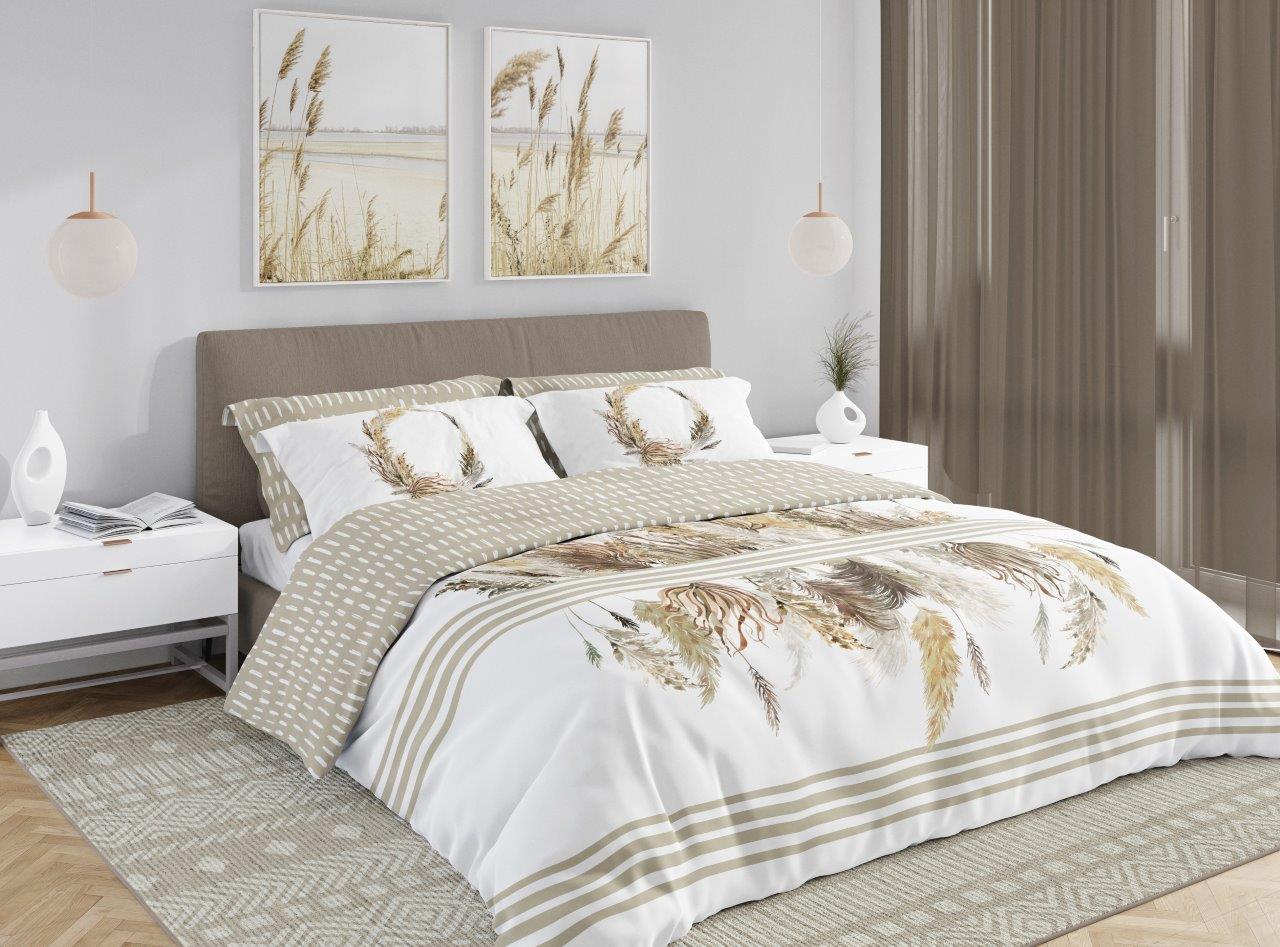 FARO Bavlněné saténové povlečení 140×200 + 70×90 cm – Boho 03 FARO Bavlněné saténové povlečení 140×200 + 70×90 cm – Boho 03