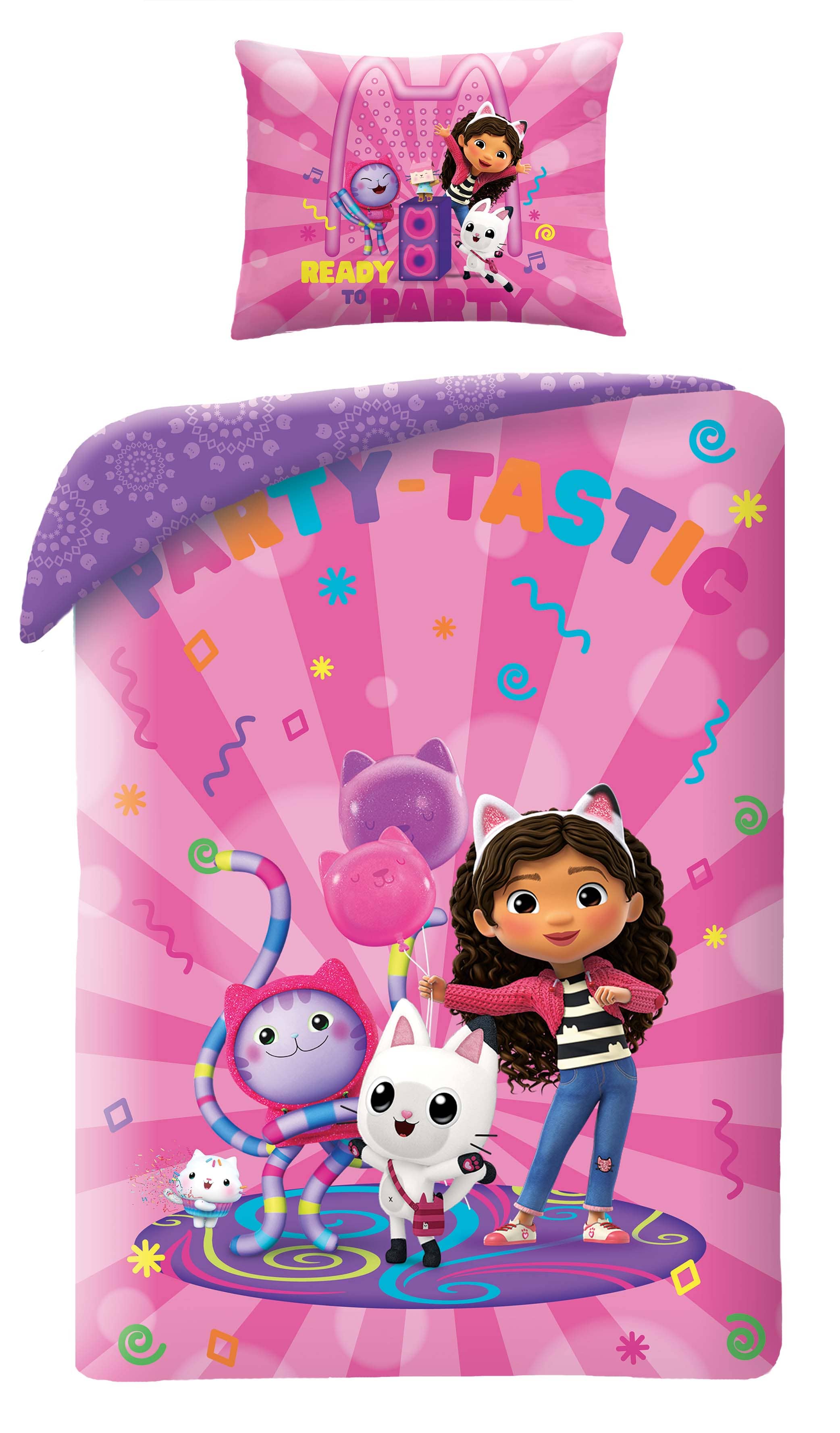 Halantex Povlečení z mikrovlákna 140×200 + 70×90 cm – Gabby's Dollhouse "Party Tastic" Halantex Povlečení z mikrovlákna 140×200 + 70×90 cm – Gabby's Dollhouse "Party Tastic"