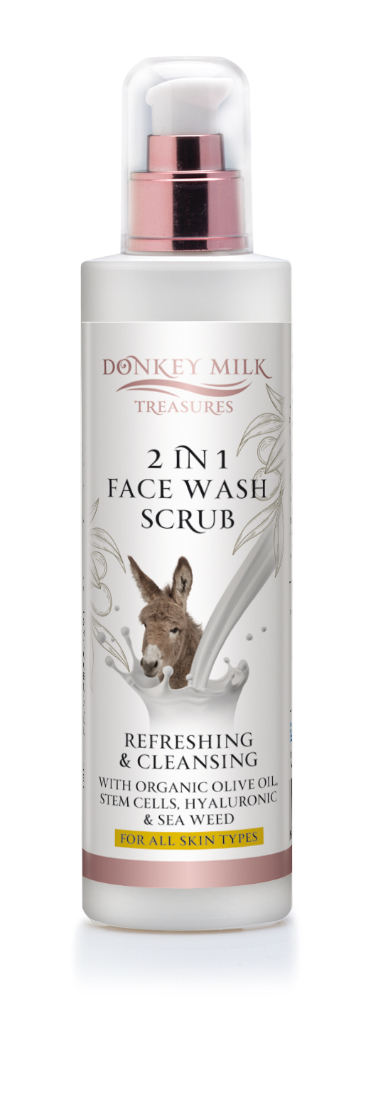 Donkey Milk Treasures Osvěžující a čistící exfoliační gel na obličej s oslím mlékem a mořskými řasami (250ml) Donkey Milk Treasures Osvěžující a čistící exfoliační gel na obličej s oslím mlékem a mořskými řasami (250ml)