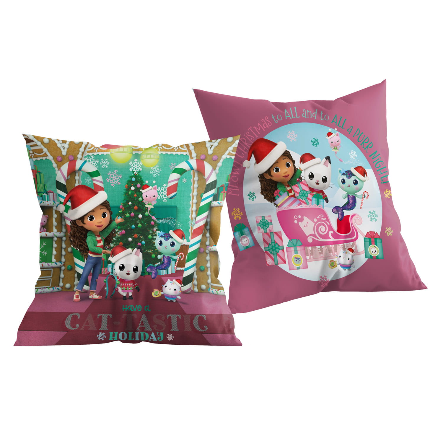 Halantex Dekorační polštářek 40×40 cm – Gabby's Dollhouse "Cat-tastic holiday" Halantex Dekorační polštářek 40×40 cm – Gabby's Dollhouse "Cat-tastic holiday"