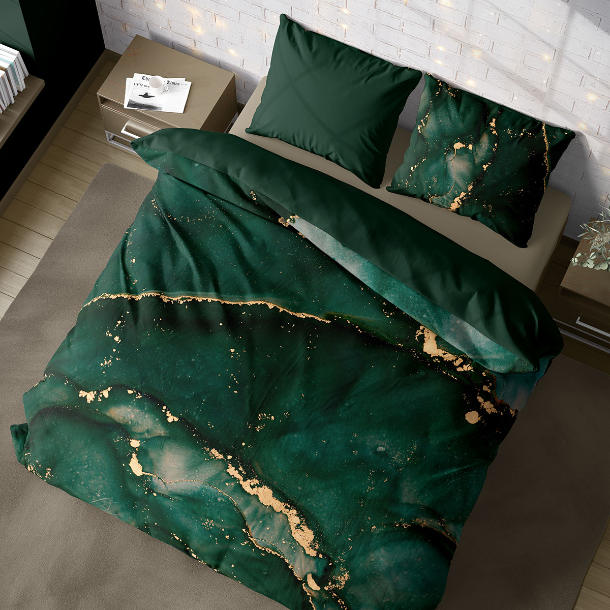 FARO Bavlněné saténové povlečení 140x200 + 70x90 cm - Minerals 008 - Obrázek 2