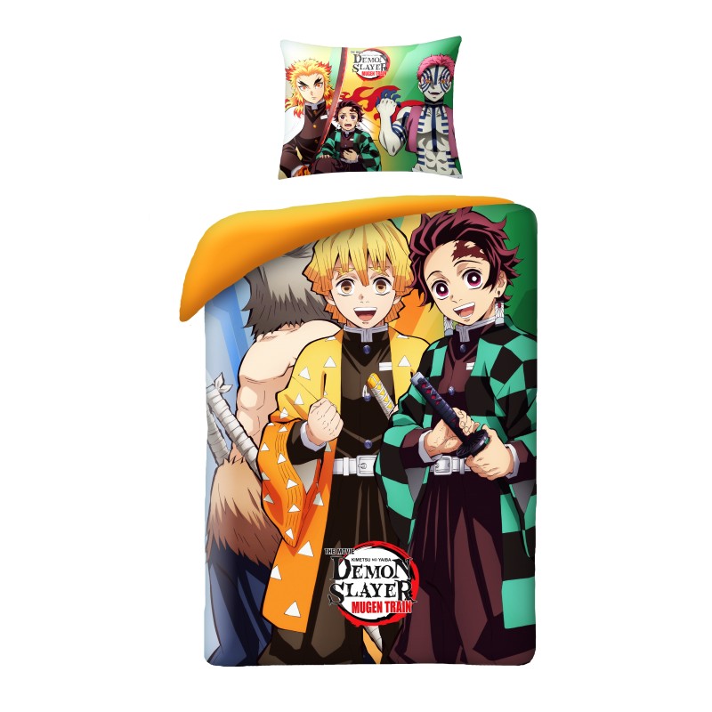 Halantex Bavlněné povlečení 140×200 + 70×90 cm – Demon Slayer Halantex Bavlněné povlečení 140×200 + 70×90 cm – Demon Slayer