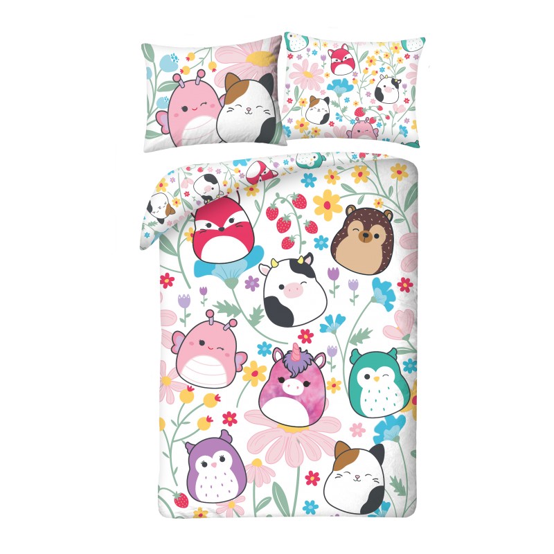 Halantex Povlečení z mikrovlákna 140×200 + 70×90 cm – Squishmallows "Flowers" Halantex Povlečení z mikrovlákna 140×200 + 70×90 cm – Squishmallows "Flowers"