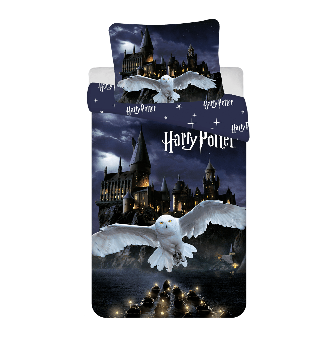 Jerry Fabrics Povlečení z mikrovlákna 140×200 + 70×90 cm – Harry Potter "Hogwarts Night" Jerry Fabrics Povlečení z mikrovlákna 140×200 + 70×90 cm – Harry Potter "Hogwarts Night"