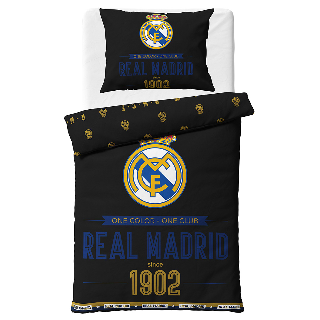 Carbotex Bavlněné povlečení 140×200 + 70×90 cm – Real Madrid Royal Black Carbotex Bavlněné povlečení 140×200 + 70×90 cm – Real Madrid Royal Black