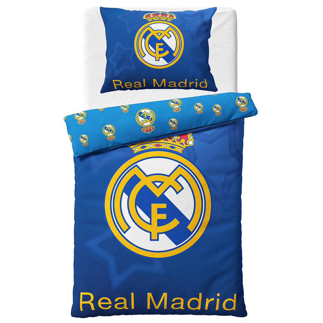 Carbotex Bavlněné povlečení 140×200 + 70×90 cm – Real Madrid Blue Stars Carbotex Bavlněné povlečení 140×200 + 70×90 cm – Real Madrid Blue Stars