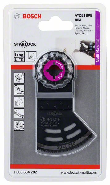 Ponorný pilový list Bosch AYZ 53 BPB Dual-Tec 53 x 40 mm - Obrázek 2