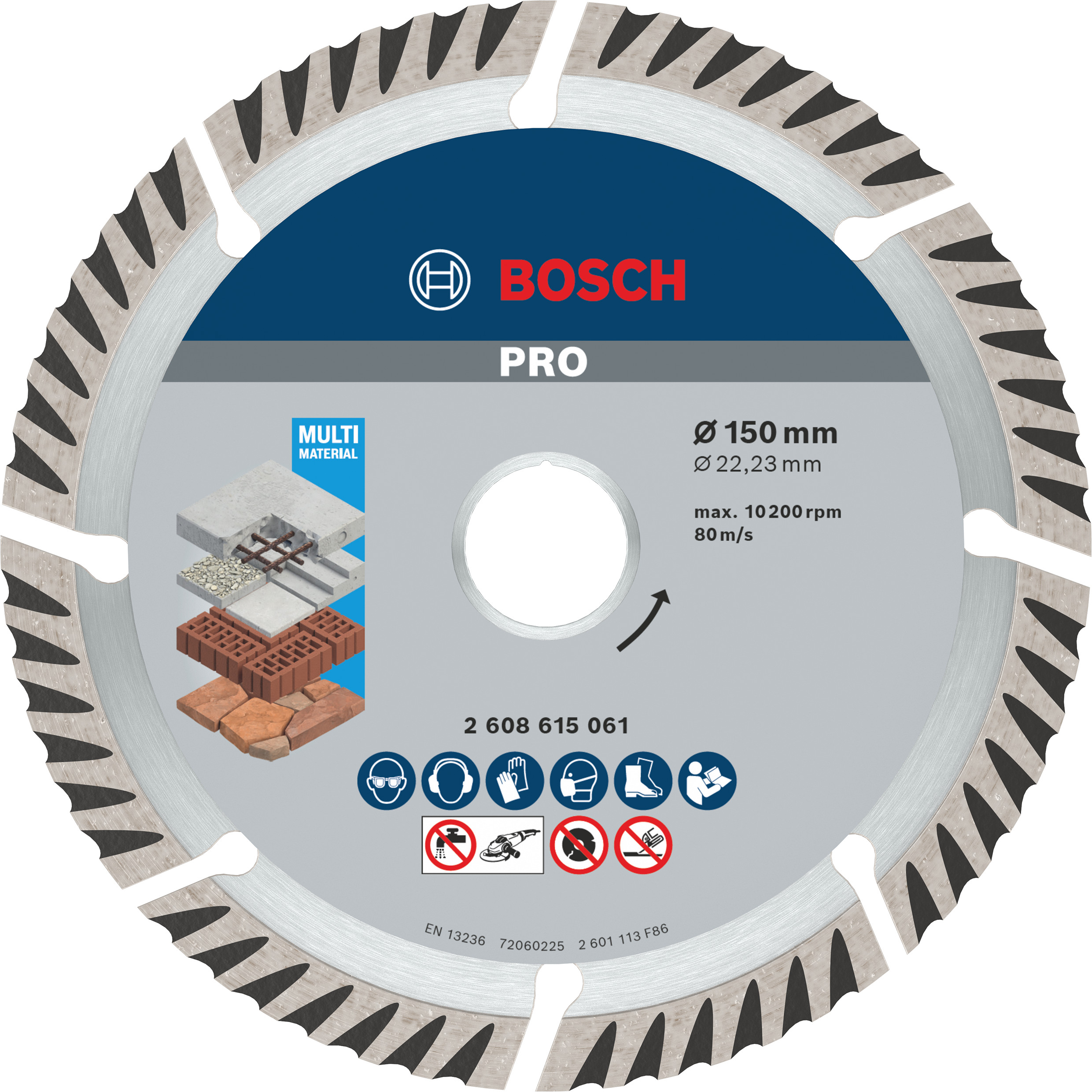 Diamantový segmentový řezný kotouč Bosch Standard for universal ø 150×22,23 mm Diamantový segmentový řezný kotouč Bosch Standard for universal ø 150×22,23 mm