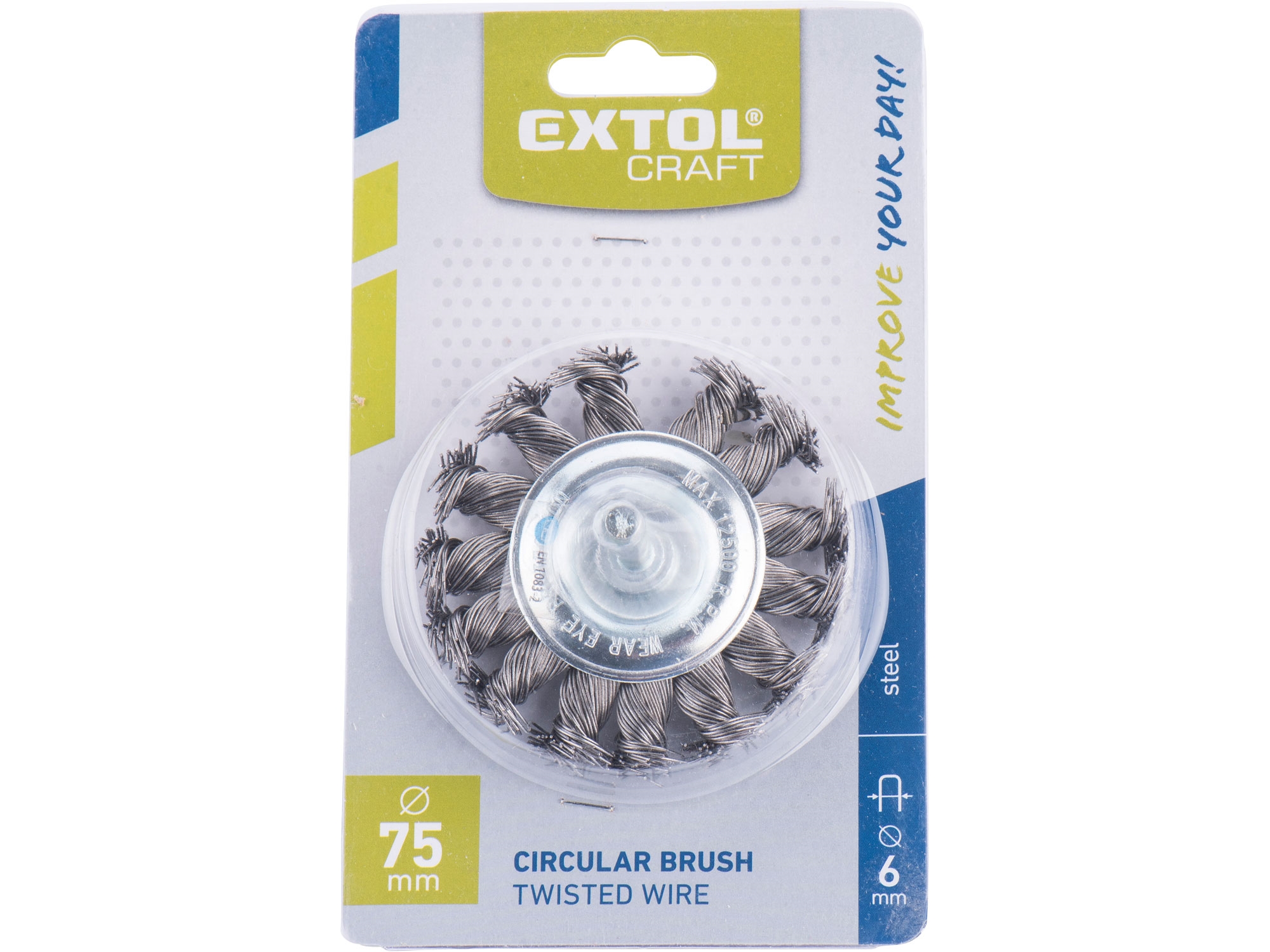 Copánkový okružní kartáč EXTOL CRAFT ø 75 mm - stopka 6 mm - Obrázek 2