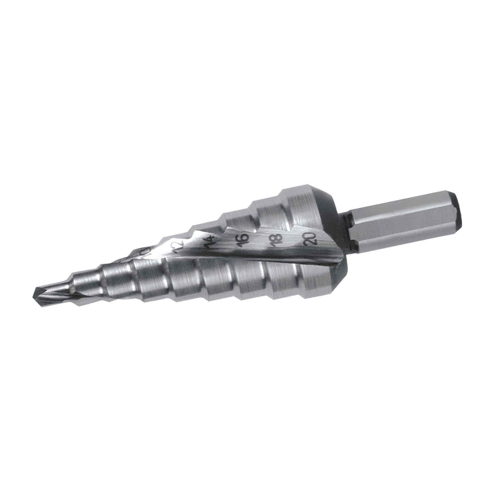 Stupňovitý vrták HSS RUKO Dostupné varianty: Stupňovitý vrták HSS Ruko ø 4-39 mm 13 stupňů Stupňovitý vrták HSS RUKO Dostupné varianty: Stupňovitý vrták HSS Ruko ø 4-39 mm 13 stupňů