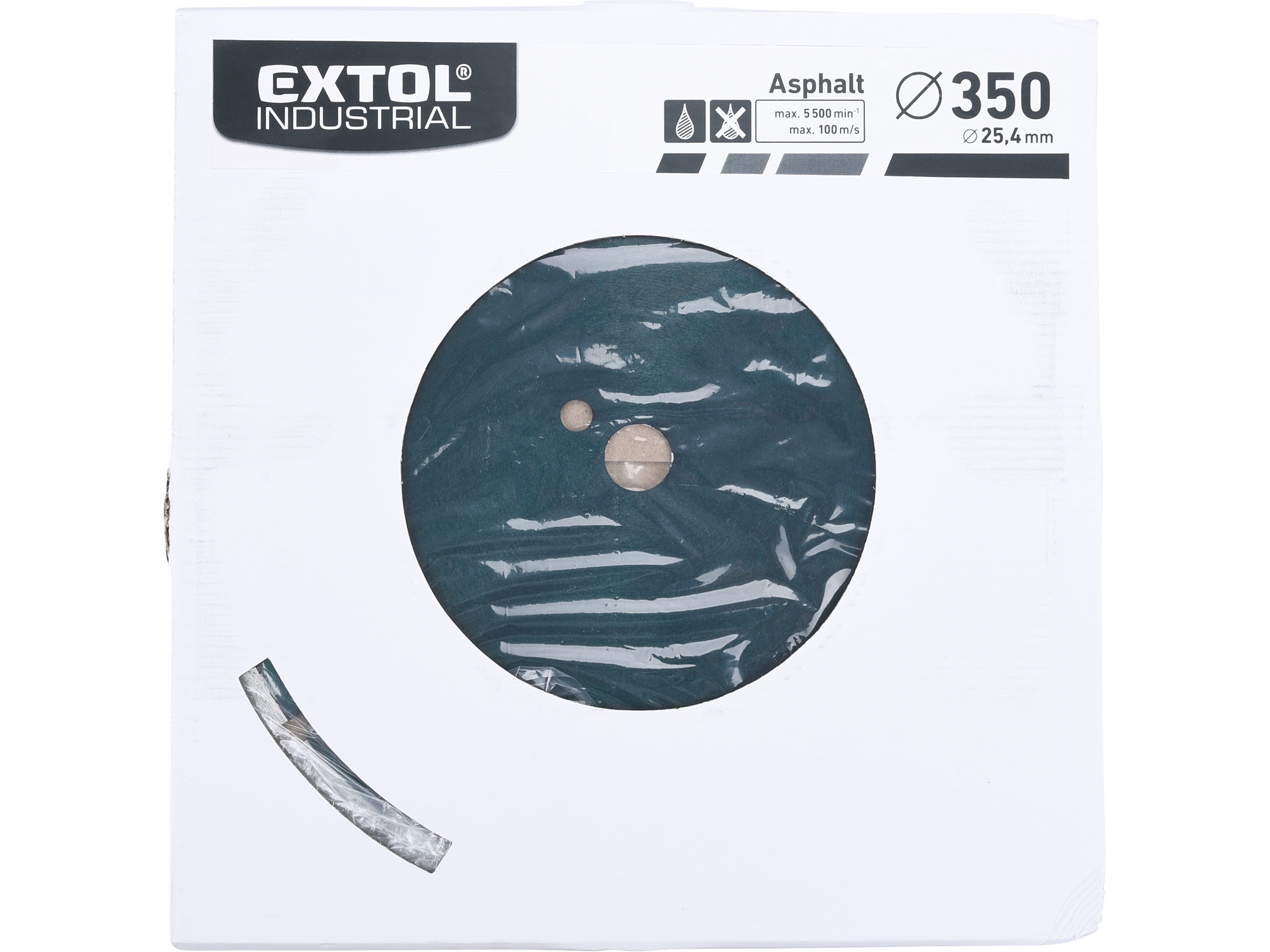 Diamantový segmentový kotouč na suché/mokré řezání EXTOL INDUSTRIAL ASFALT ø 350x25,4 mm - Obrázek 2