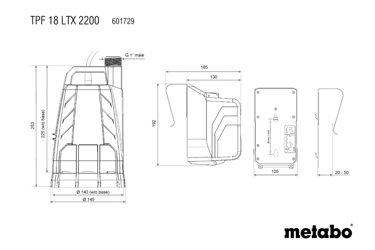 Metabo TPF 18 LTX 2200 - Obrázek 2
