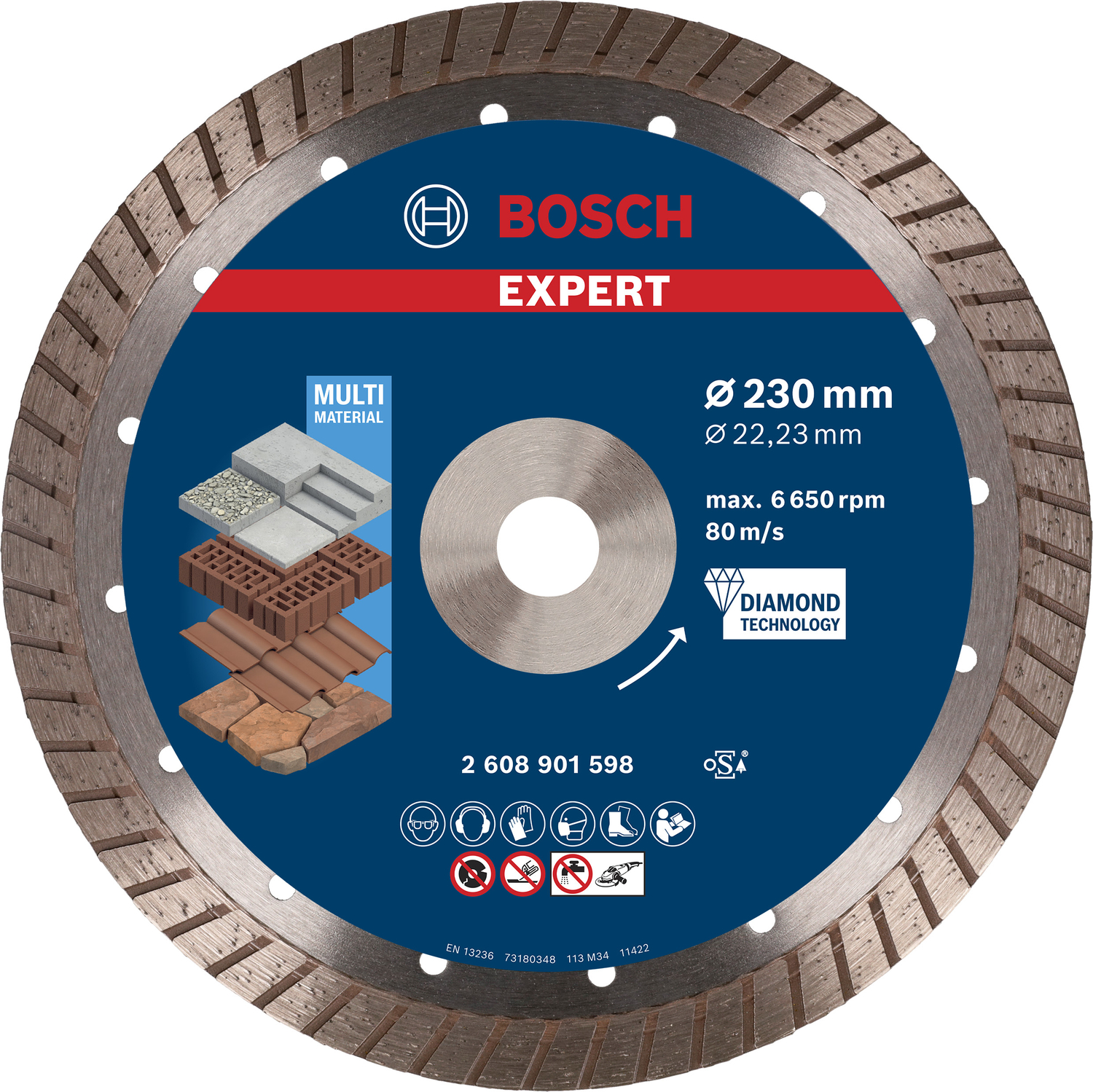 Diamantový řezný kotouč Bosch EXPERT MultiMaterial 230×22,23×2,4×15 mm Diamantový řezný kotouč Bosch EXPERT MultiMaterial 230×22,23×2,4×15 mm