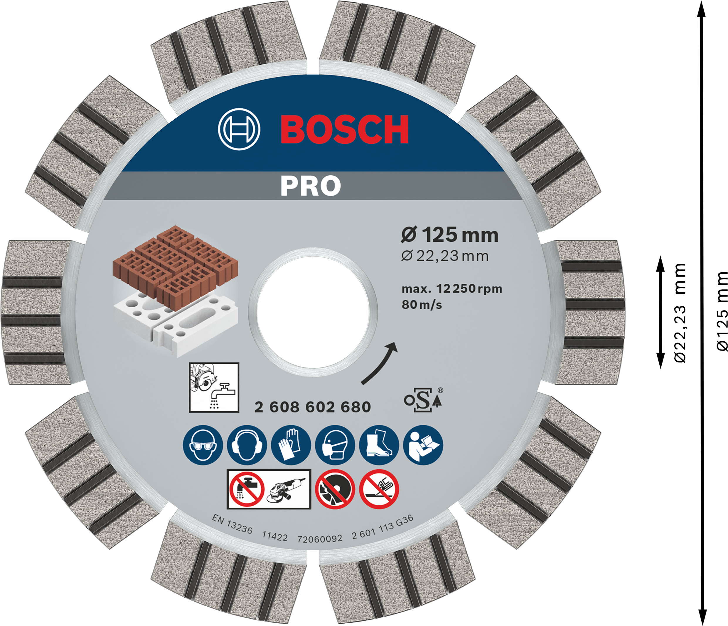 Diamantový kotouč Bosch PRO Abrasive 125 mm - Obrázek 2