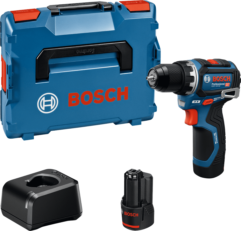 Aku vrtačka Bosch GSR 12V-32 (2×2 Ah + L-boxx) Aku vrtačka Bosch GSR 12V-32 (2×2 Ah + L-boxx)