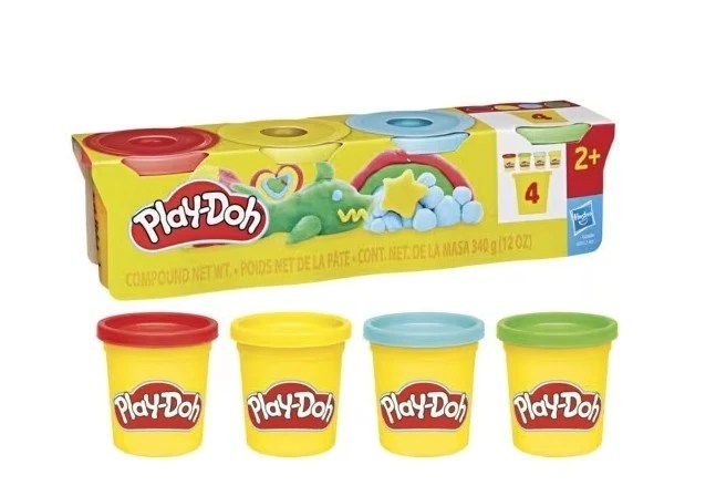 Play-Doh 4 ks kelímků, mix barev Play-Doh 4 ks kelímků, mix barev