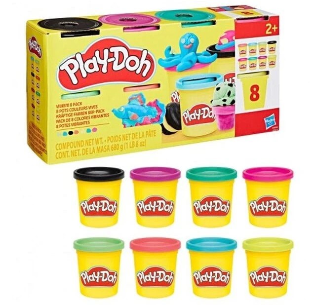 Play-Doh Barevná modelína kreativní set 8 kelímků, mix barev Play-Doh Barevná modelína kreativní set 8 kelímků, mix barev
