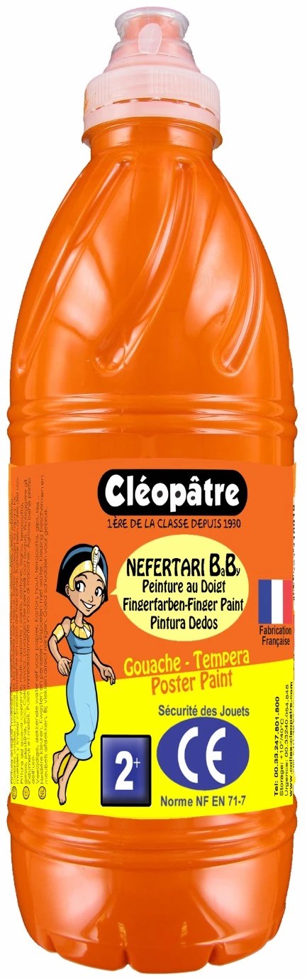 Prstová barva – tempera NEFERTARI BABY 1 Kg Oranžová Prstová barva – tempera NEFERTARI BABY 1 Kg Oranžová