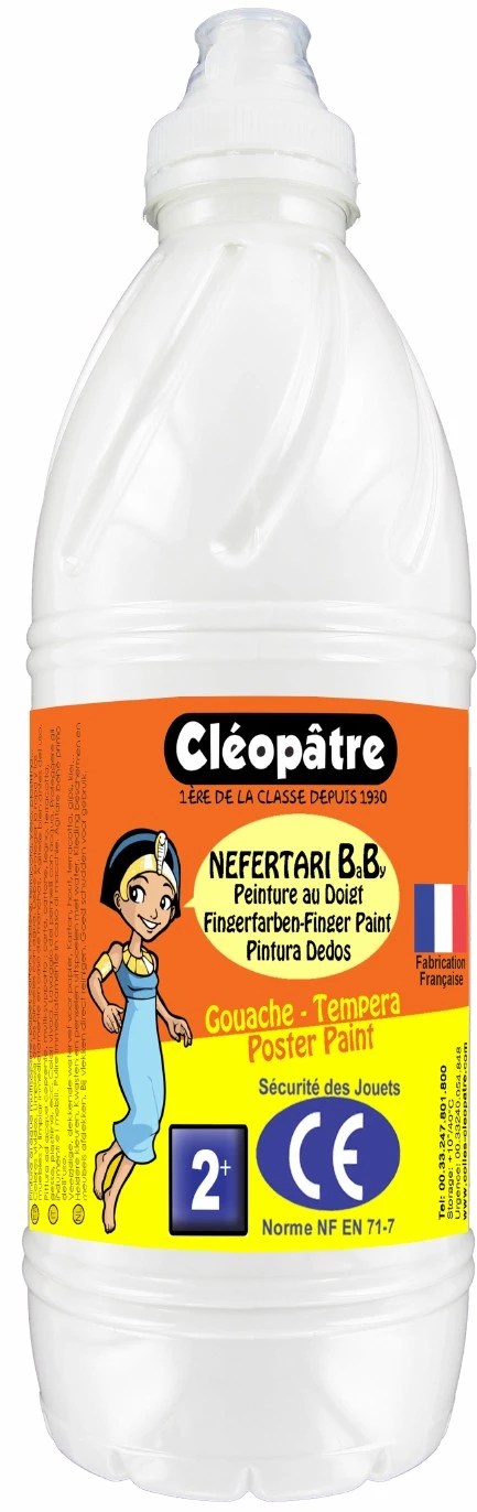 Prstová barva – tempera NEFERTARI BABY 1 Kg Bílá Prstová barva – tempera NEFERTARI BABY 1 Kg Bílá