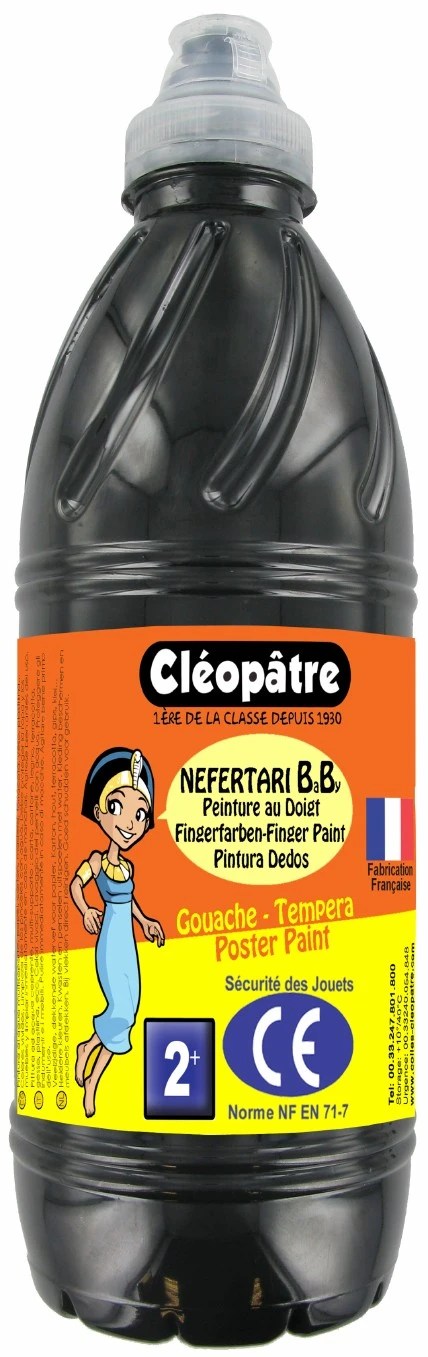 Prstová barva – tempera NEFERTARI BABY 1 Kg Černá Prstová barva – tempera NEFERTARI BABY 1 Kg Černá