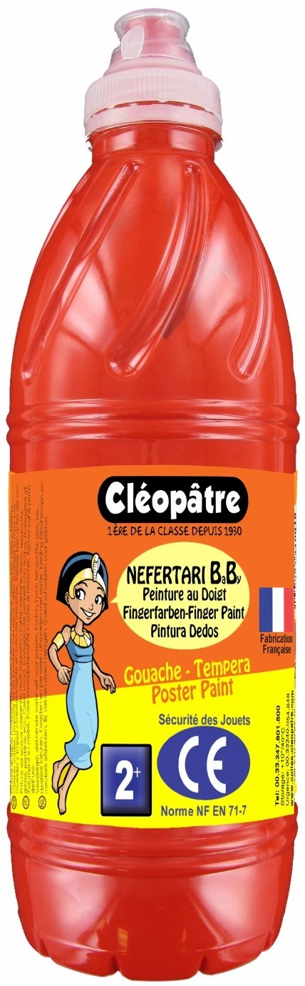 Prstová barva – tempera NEFERTARI BABY 1 Kg Červená Prstová barva – tempera NEFERTARI BABY 1 Kg Červená