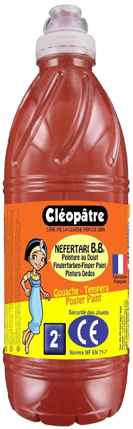 Prstová barva – tempera NEFERTARI BABY 1 Kg Hnědá Prstová barva – tempera NEFERTARI BABY 1 Kg Hnědá