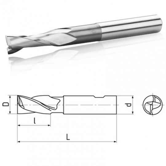 Fréza 11x22mm pro drážky per dlouhá, nesouměrná HSS Co8 221418 Fréza 11x22mm pro drážky per dlouhá, nesouměrná HSS Co8 221418