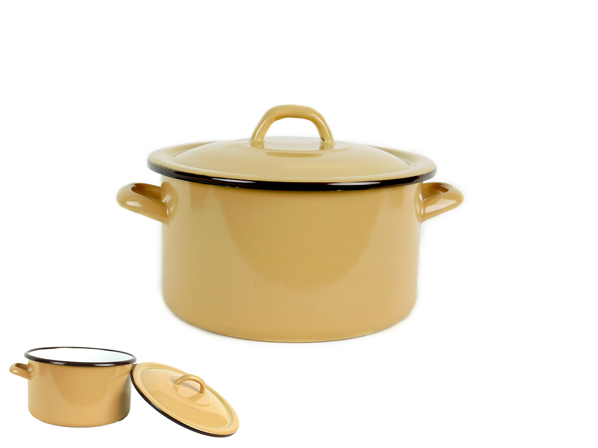 PROHOME – Rendlík 1,7l a poklice 16cm Creme smalt PROHOME – Rendlík 1,7l a poklice 16cm Creme smalt