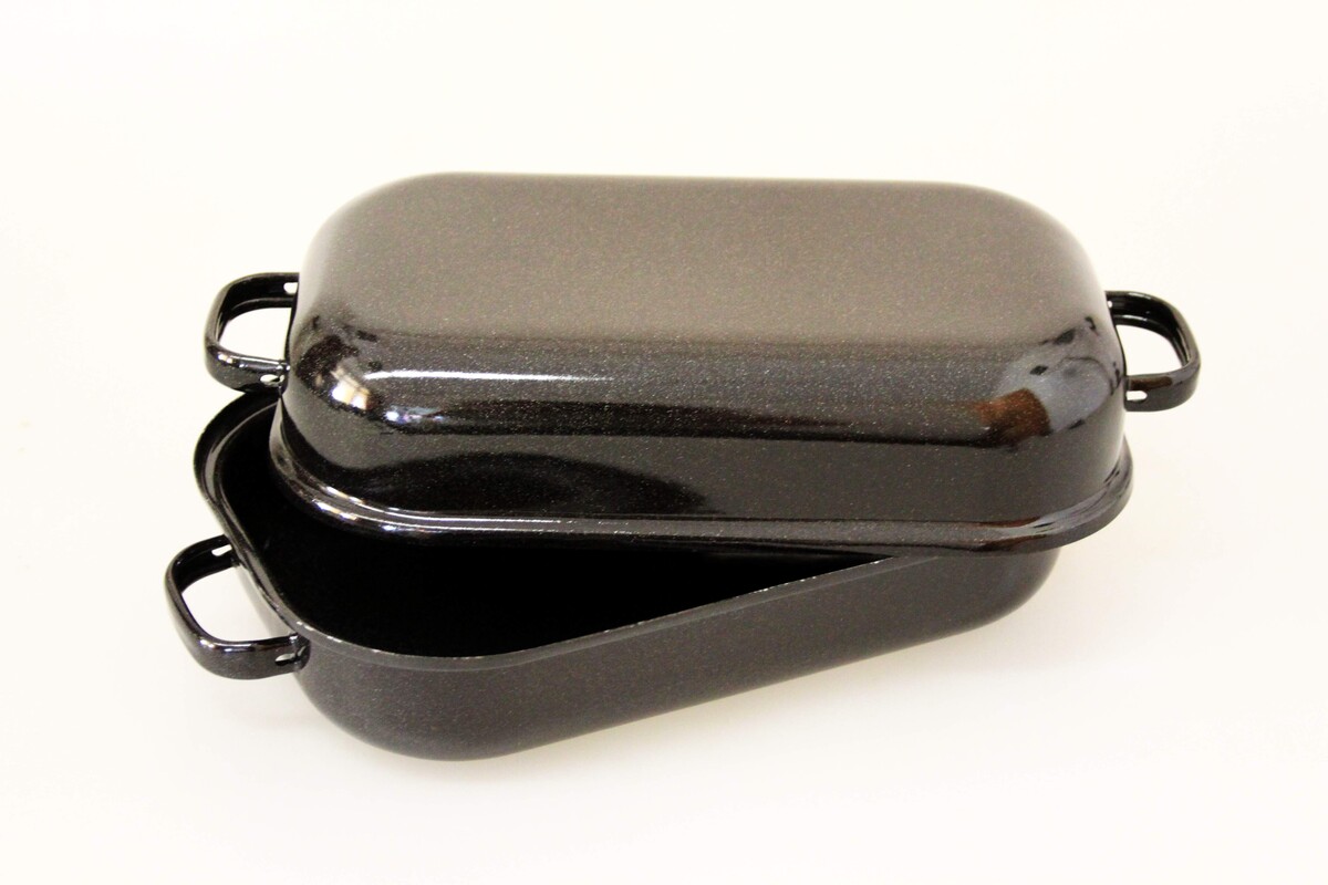 BELIS – Dvoupekáč černý s pihou 25cm 2l BELIS – Dvoupekáč černý s pihou 25cm 2l