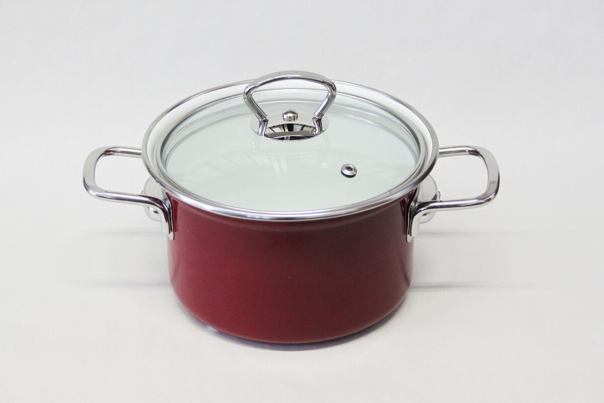 BELIS – Hrnec smalt a skleněná poklice 16cm 2,1l ECO-CERAM BELIS – Hrnec smalt a skleněná poklice 16cm 2,1l ECO-CERAM