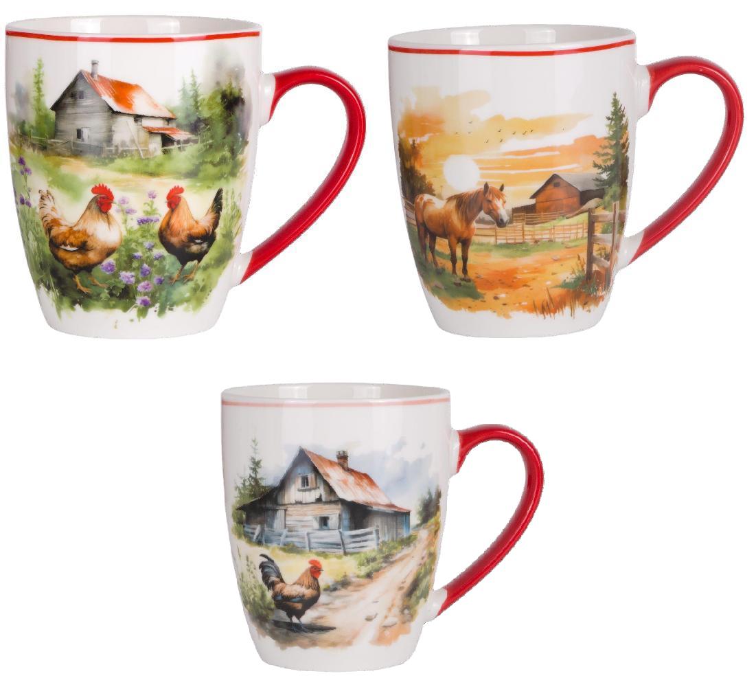 VERONI – Hrnček 360ml Vilage různé dekory VERONI – Hrnček 360ml Vilage různé dekory