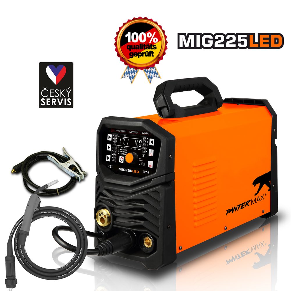 Elektrická invertorová svářečka PANTERMAX MIG225LED Elektrická invertorová svářečka PANTERMAX MIG225LED