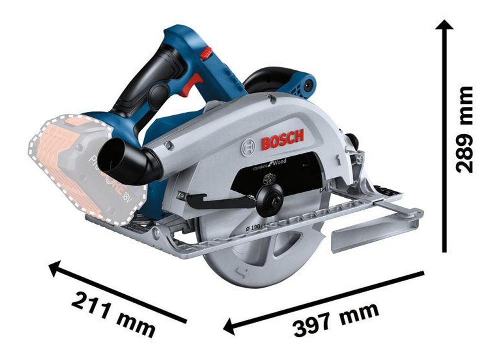 Aku okružní pila Bosch GKS 18V-68 06016C9000 - Obrázek 2