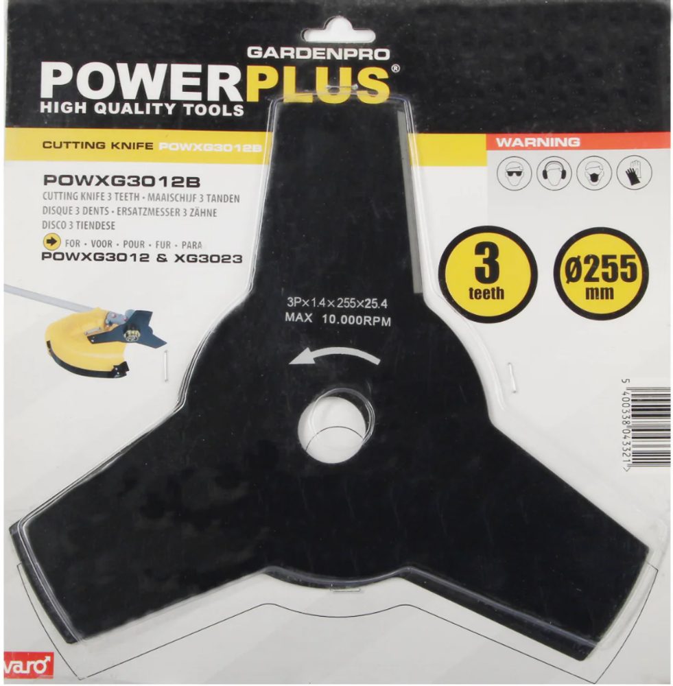 Žací nůž pro křovinořezy Powerplus 255mm POWXG3012B Žací nůž pro křovinořezy Powerplus 255mm POWXG3012B