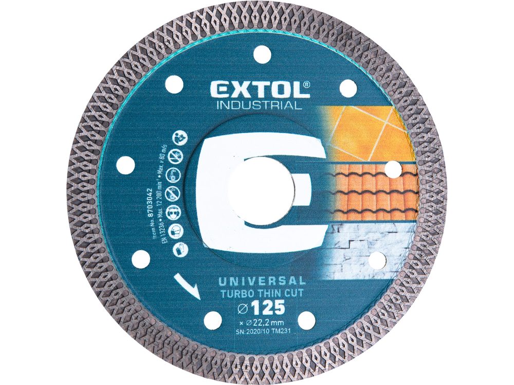 Diamantový řezný kotouč EXTOL INDUSTRIAL 125 mm 8703042 Diamantový řezný kotouč EXTOL INDUSTRIAL 125 mm 8703042