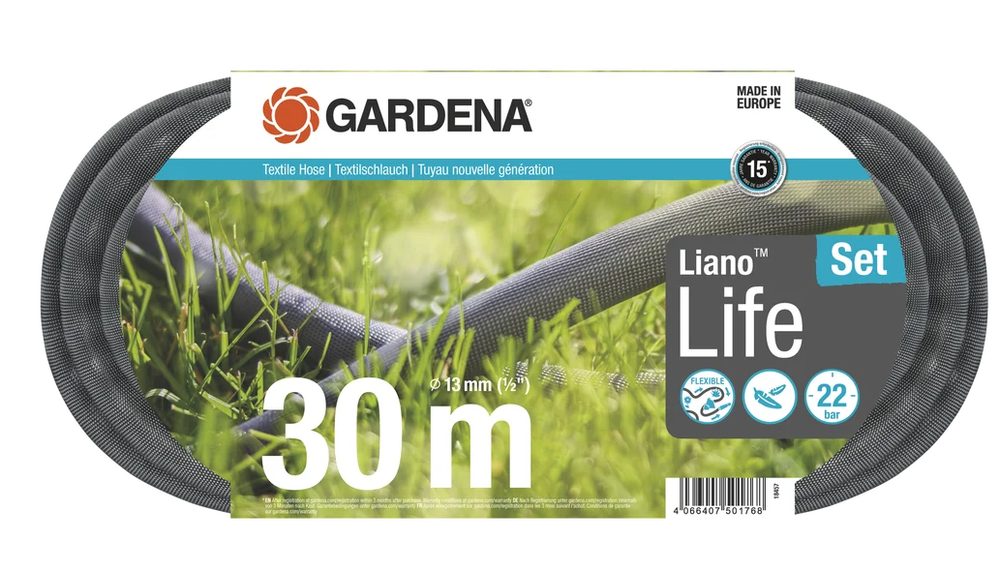 Zahradní textilní hadice Gardena Liano™ Life 1/2″ 30 m 18457-20 Zahradní textilní hadice Gardena Liano™ Life 1/2″ 30 m 18457-20