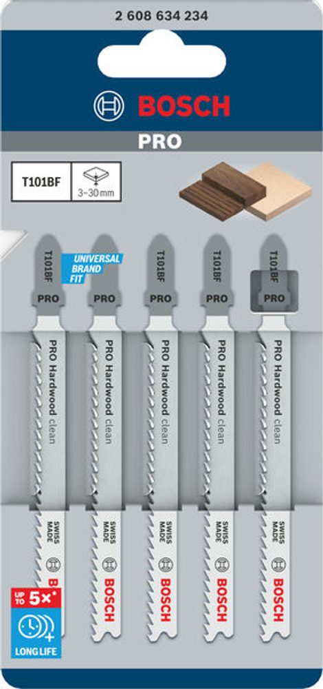 Pilový plátek Bosch PRO Hardwood clean T101BF 5 ks 2608634234 Pilový plátek Bosch PRO Hardwood clean T101BF 5 ks 2608634234