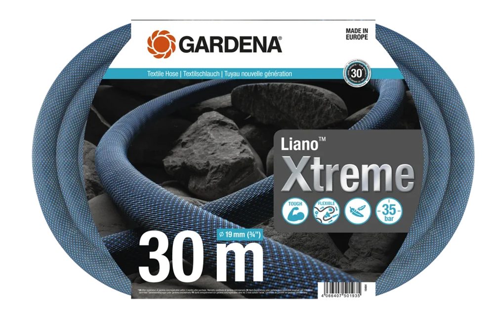 Zahradní textilní hadice Gardena Liano™ Xtreme 3/4″ 30 m 18484-20 Zahradní textilní hadice Gardena Liano™ Xtreme 3/4″ 30 m 18484-20