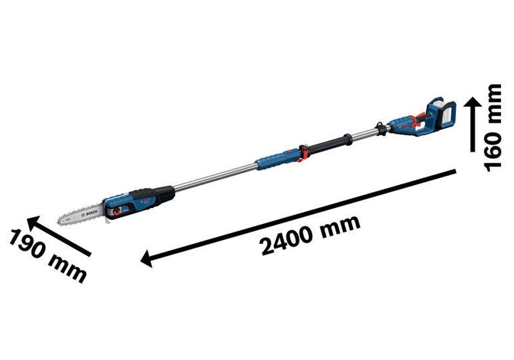 Aku teleskopická vyvětvovací pila Bosch GKE 18V-25 TP 06008D6000 - Obrázek 2