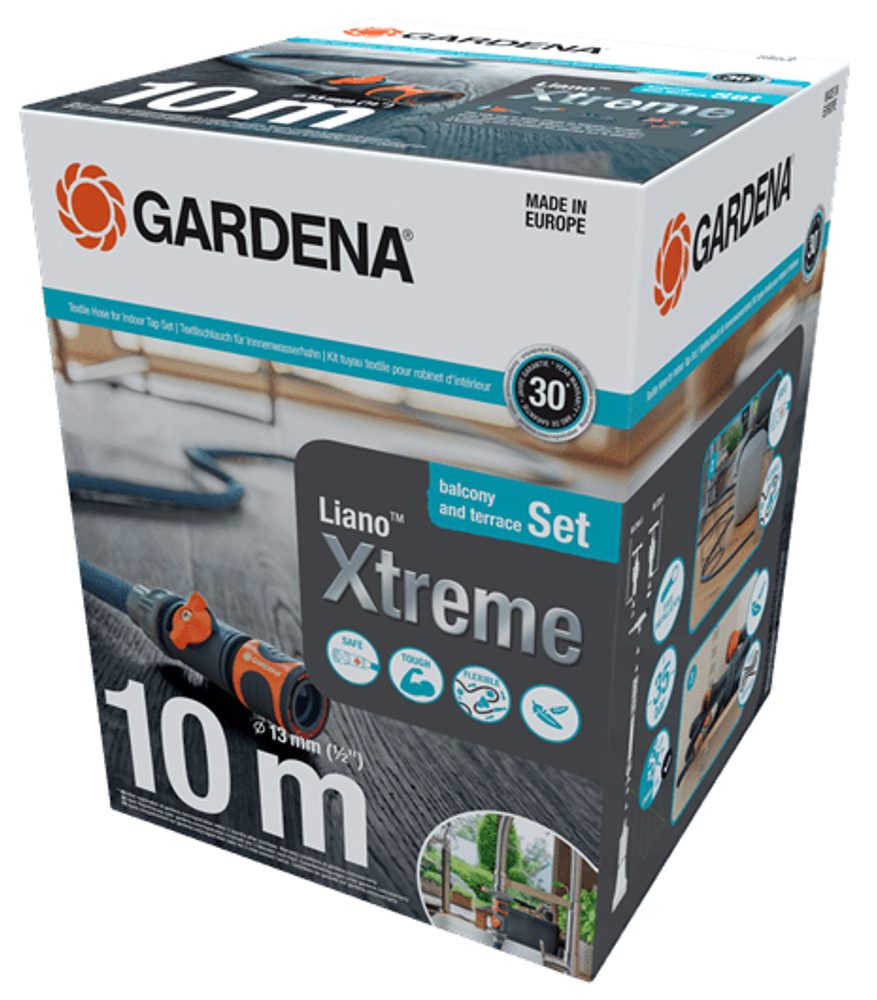 Zahradní textilní hadice Gardena Liano™ Xtreme 1/2″ 10 m 18490-20 Zahradní textilní hadice Gardena Liano™ Xtreme 1/2″ 10 m 18490-20
