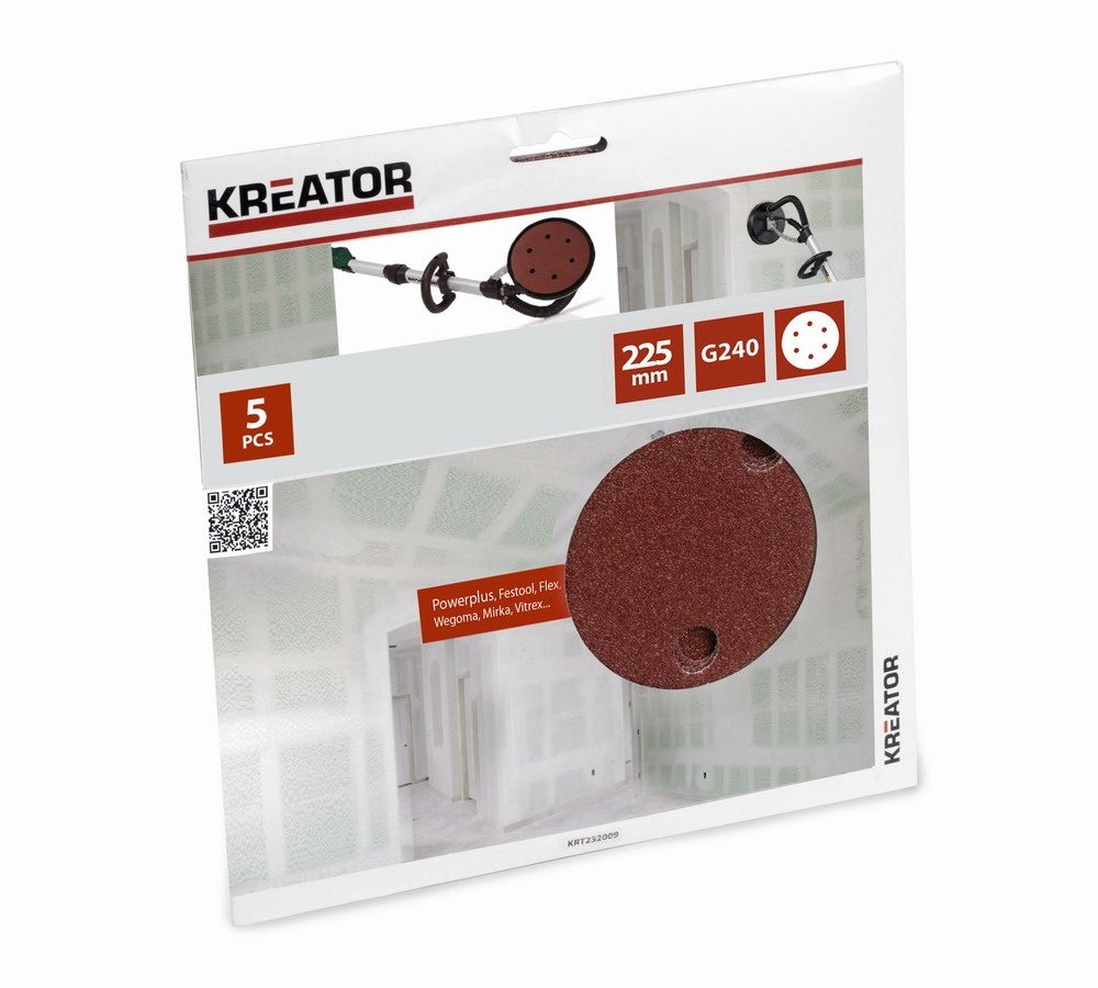 5x Brusný papír Kreator 225 mm G240 KRT232009 5x Brusný papír Kreator 225 mm G240 KRT232009