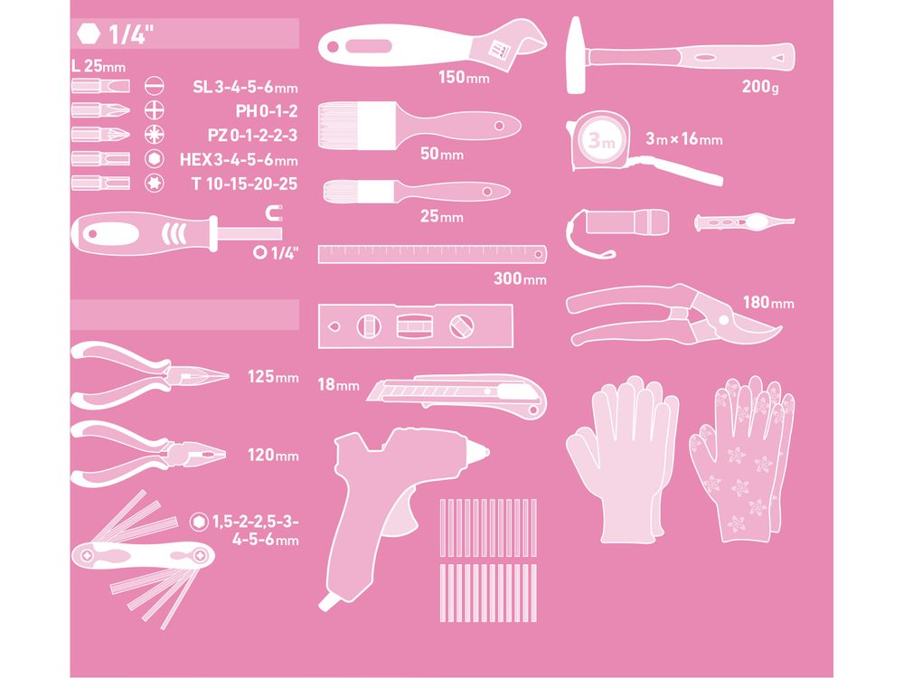 Sada nářadí EXTOL LADY 6593 - Obrázek 2