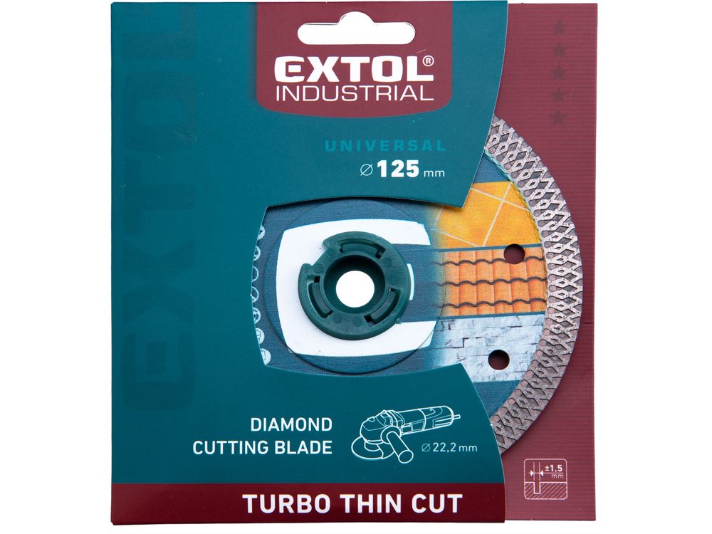 Diamantový řezný kotouč EXTOL INDUSTRIAL 125 mm 8703042 - Obrázek 2