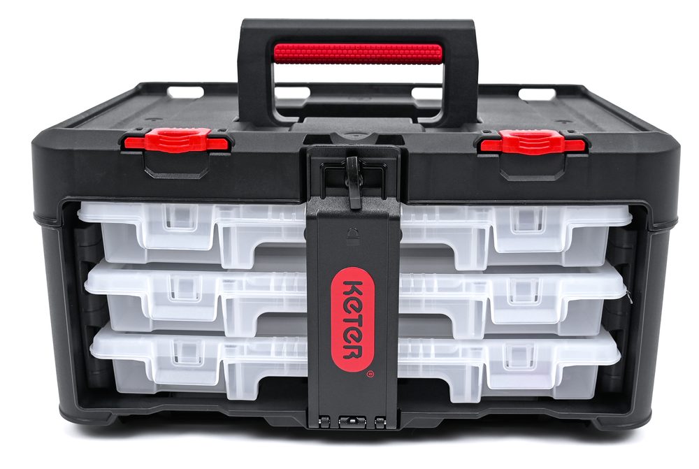Box na nářadí Keter Stack’N’Roll se třemi organizéry 253380 - Obrázek 2